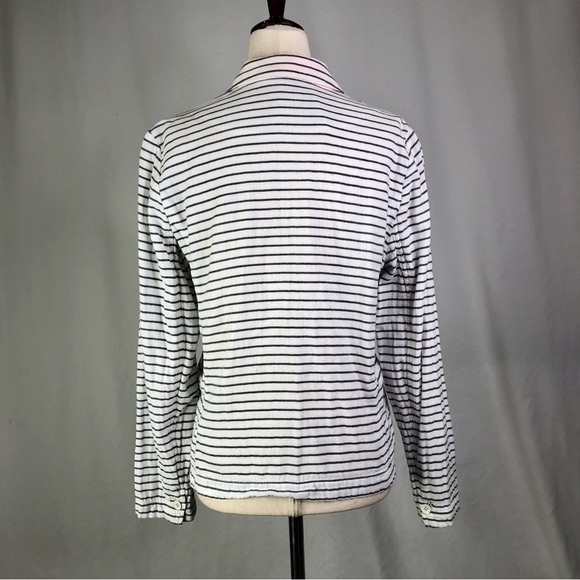 Gap Academy Blazer white blue striped double lawn cotton 10 - Picture 3 of 13